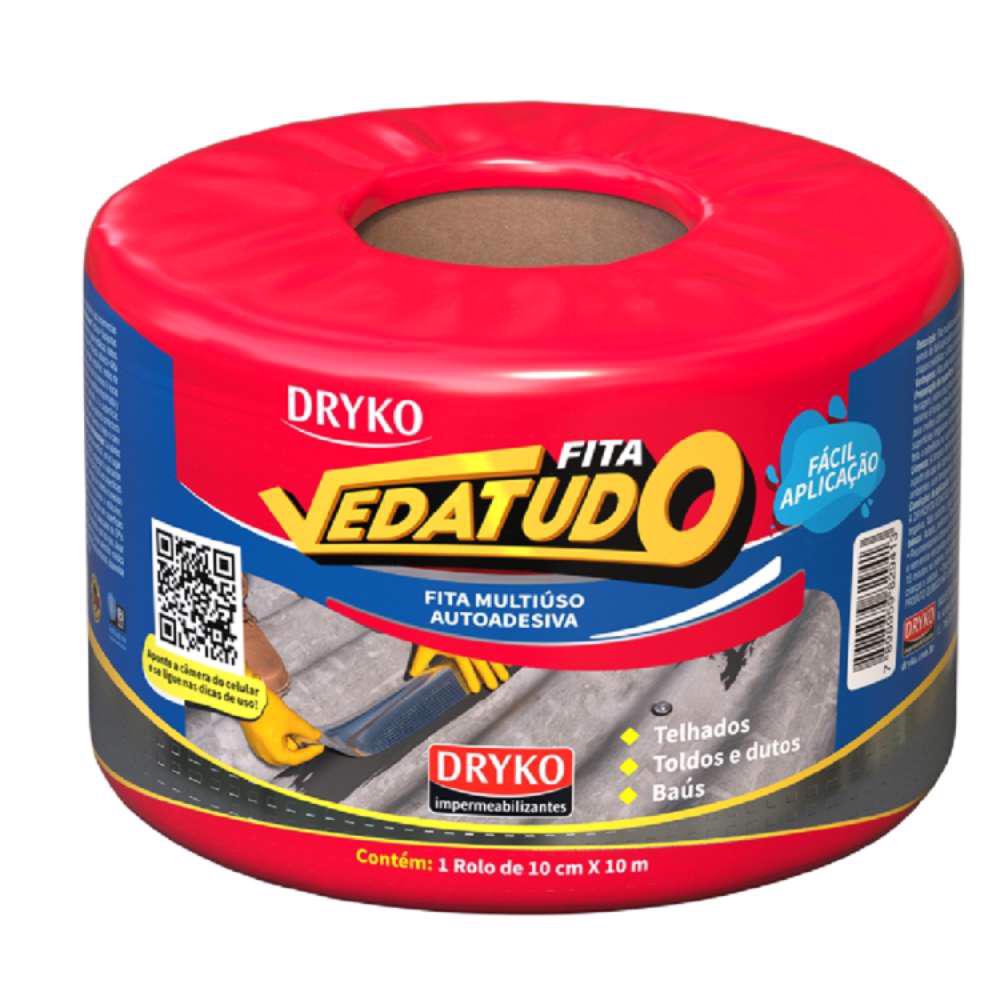 Fita Autoadesiva Asfáltica Vedatudo 10 cm x 10 Metros DRYKO - Home & Living