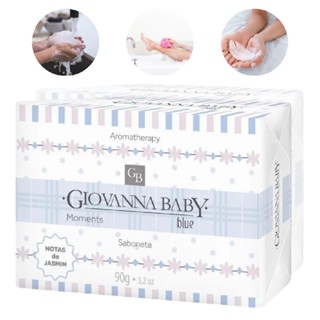 Sabonete Retangular Jasmin Blue Giovanna Baby Moments 90g
