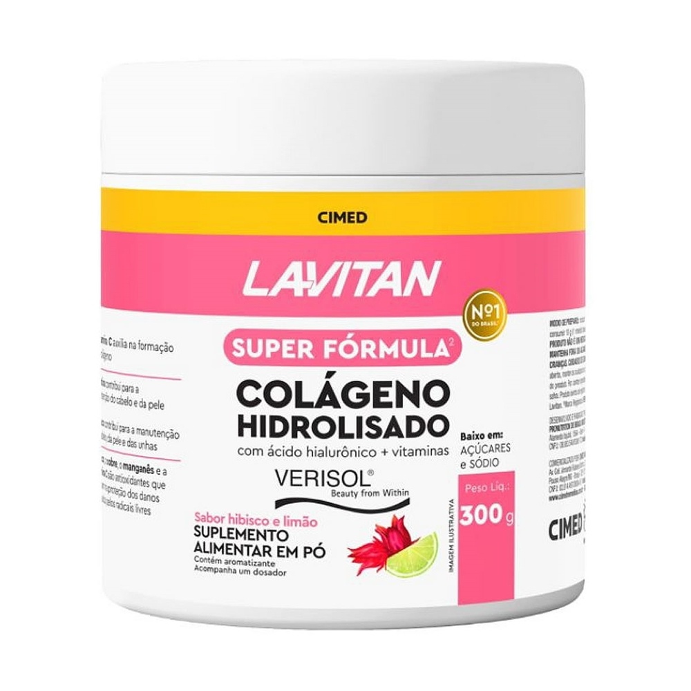 Lavitan Colágeno Hidrolisado + Ácido Hialurônico Verisol 300g em Oferta na Shopee