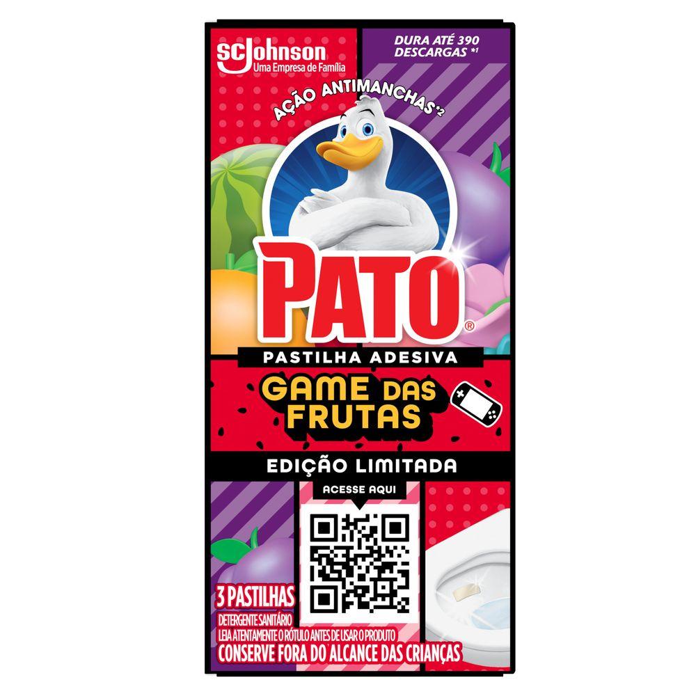 Detergente Sanitário Pastilha Adesiva Pato Game das Frutas 3un em Oferta na Shopee