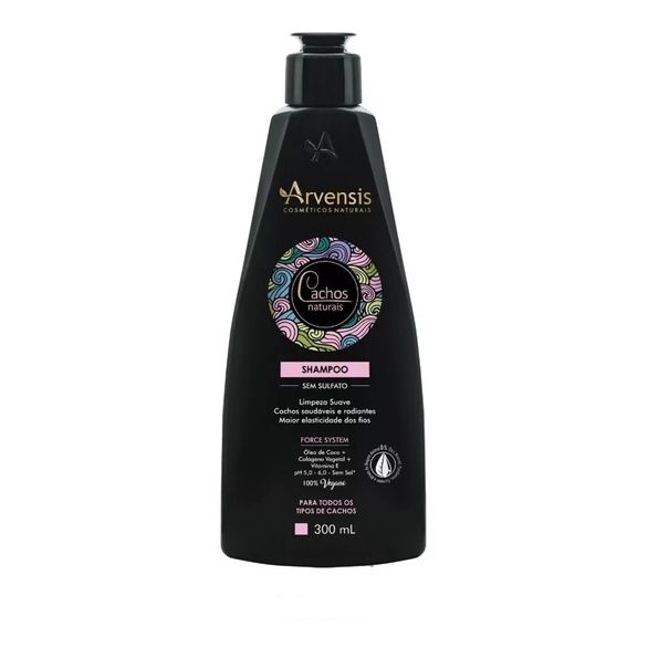 Arvensis Shampoo Cachos Naturais Sem Sulfato - 300ml