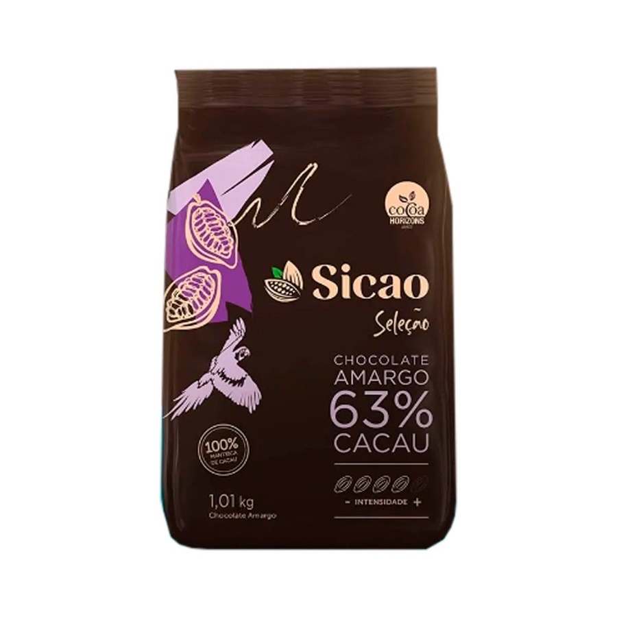 Chocolate Seleção Amargo 63% Cacau - 1,01 Kg  - 1 unidade - Sicao - Rizzo em Oferta na Shopee