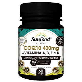 Coq 10 400mg + Vitamina A D E K 700mg 60 Cápsulas