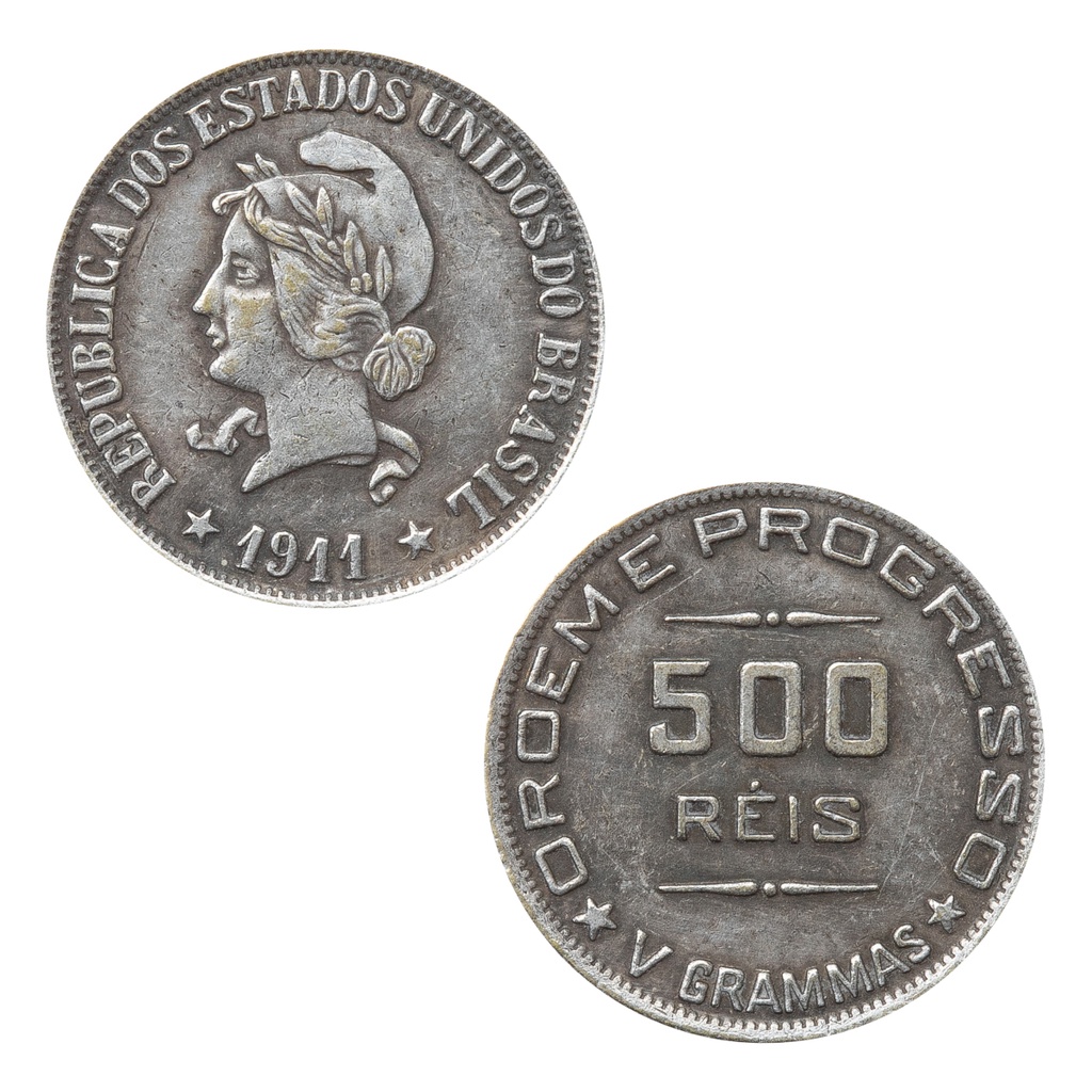 Moeda 500 Réis 1911 República - 22,0mm - Cópia