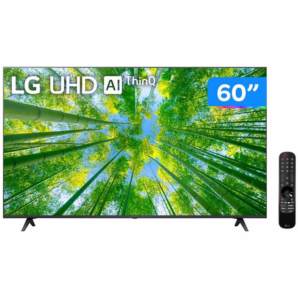 Smart TV 60” 4K LED LG 60UQ8050 AI Processor - Wi-Fi Bluetooth HDR Alexa Google Assistente 3 HDMI