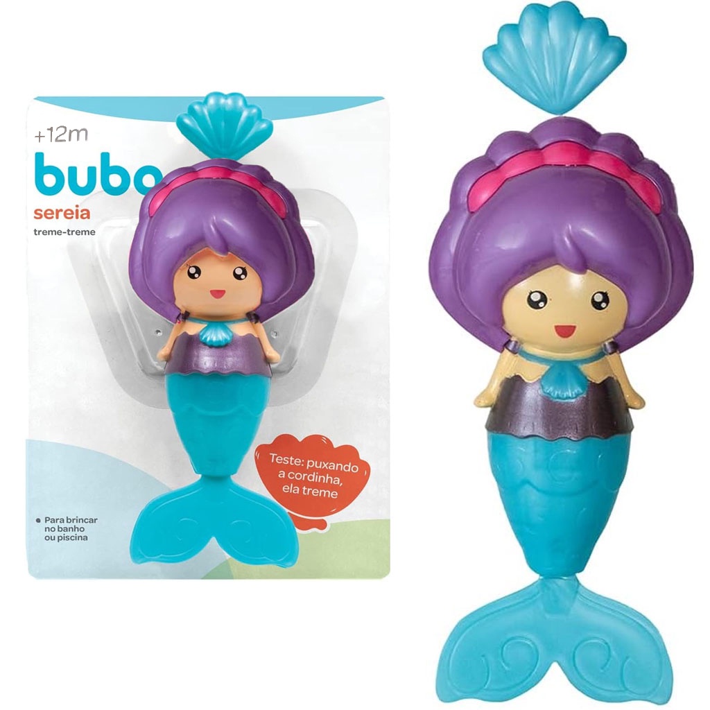 Brinquedo de Banho Sereia Treme Treme Bate Cauda Nada 11399 - Buba em Oferta na Shopee