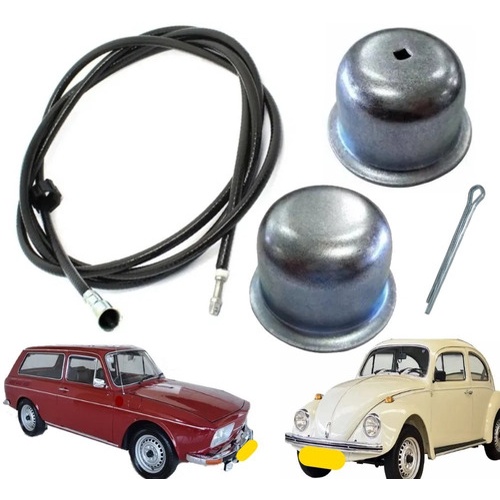 Cabo Velocimetro E Calotas Cubo Roda Dianteira Fusca Itamar em Oferta na Shopee
