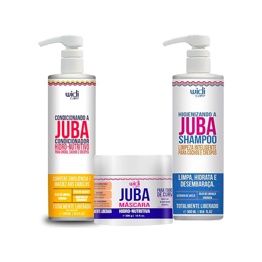 Kit Juba Shampoo, Condicionador e Máscara 500ml - Widi Care em Oferta na Shopee