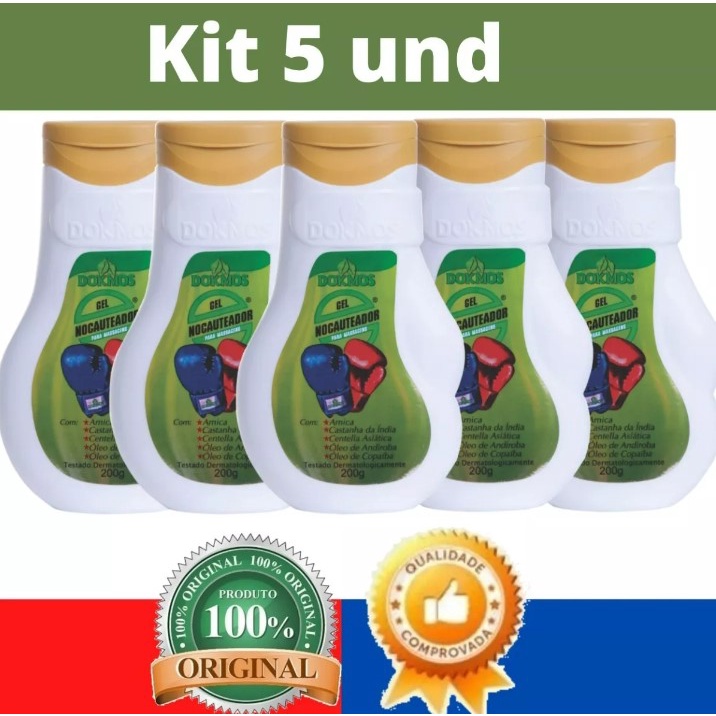Kit 5 Unidades - Gel Nocauteador Dokmos - Original em Oferta na Shopee