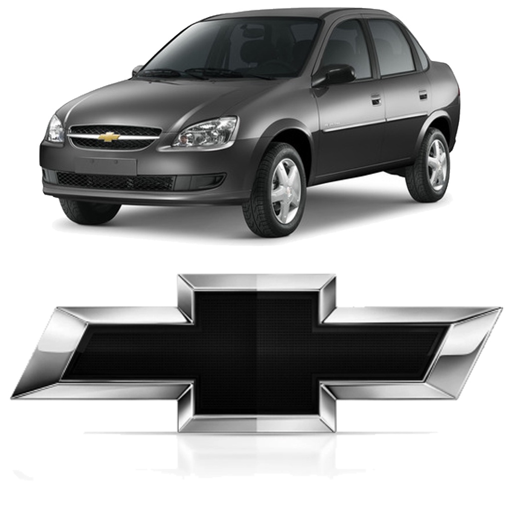 Emblema Gravata Grade Corsa Classic 2009 2010 2011 2012 2013 2014 2015 2016 Preto