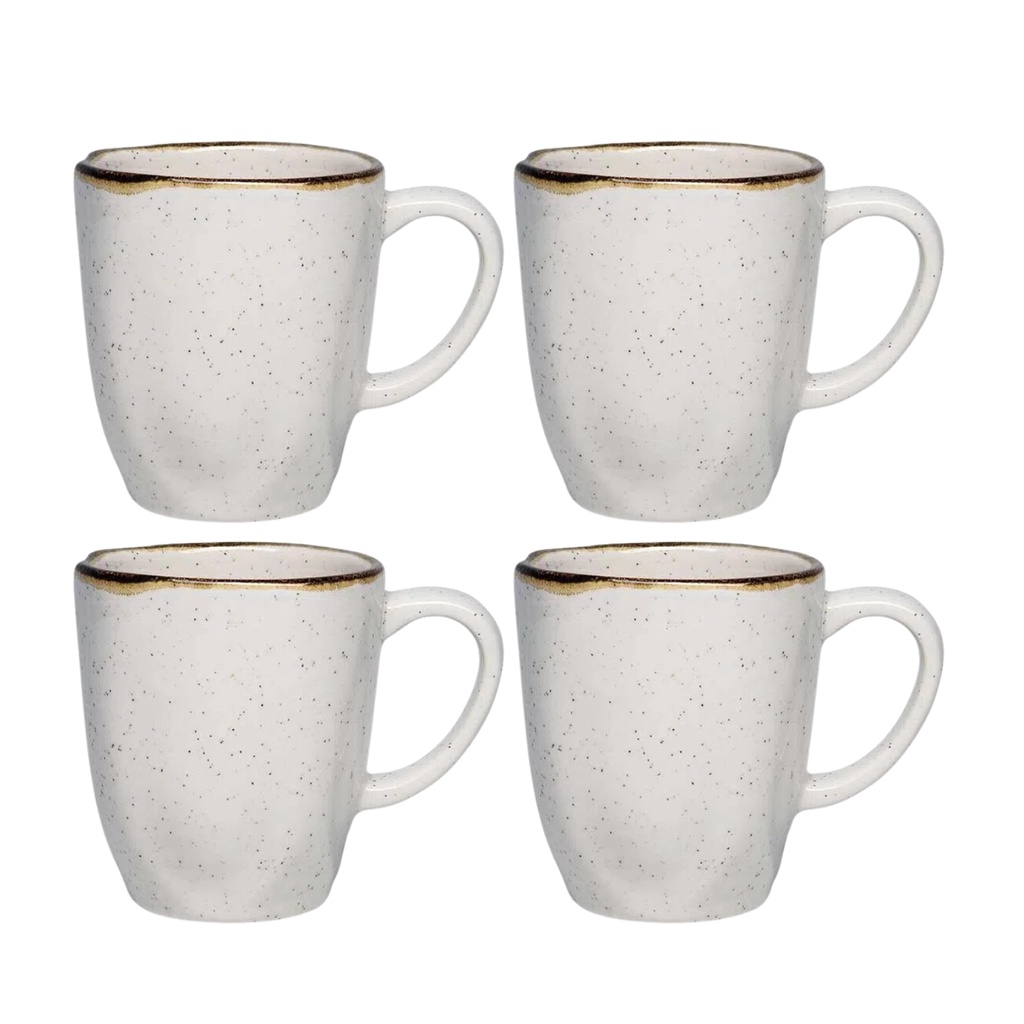 Jogo Kit 4 Canecas Xicara Tulipa de Porcelana Chá Café 380ml Ryo Maresia Oxford em Oferta na Shopee