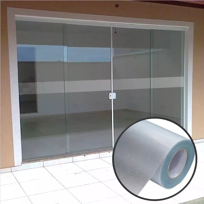 Faixa Anti Trombada Jateada Porta Vidro Blindex 3m X 10cm