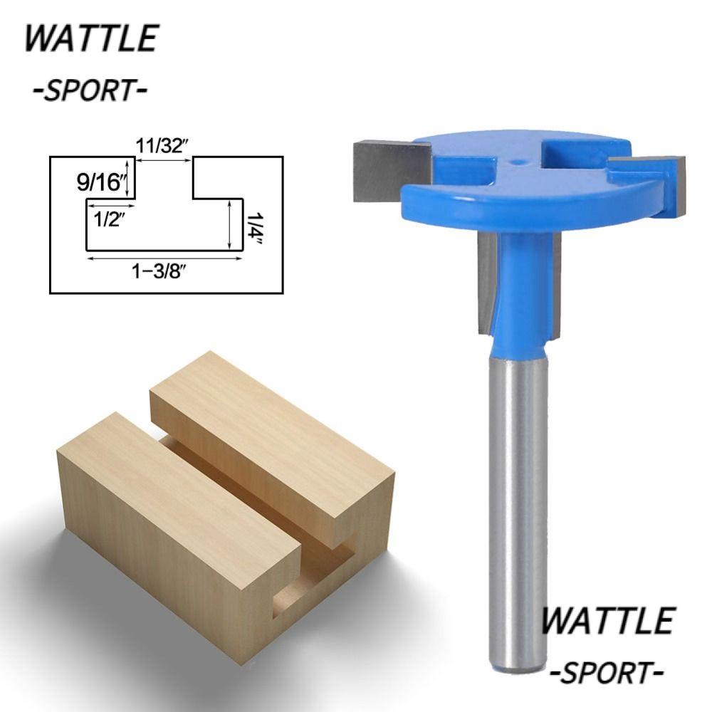 WATTLE Bits De Roteador , Fresa De Metal Duro De 6mm/6,35mm , Broca Durável Em Forma De T Para Trabalhar Madeira em Oferta na Shopee