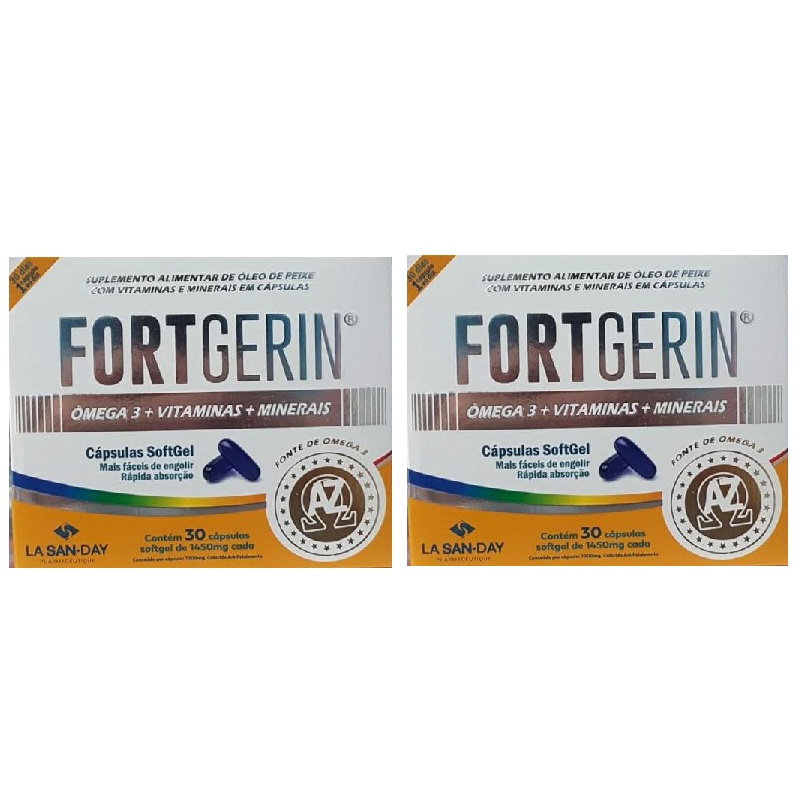 Kit 02 Suplemento Fort Gerin Omega Az 30 Cps - La San Day