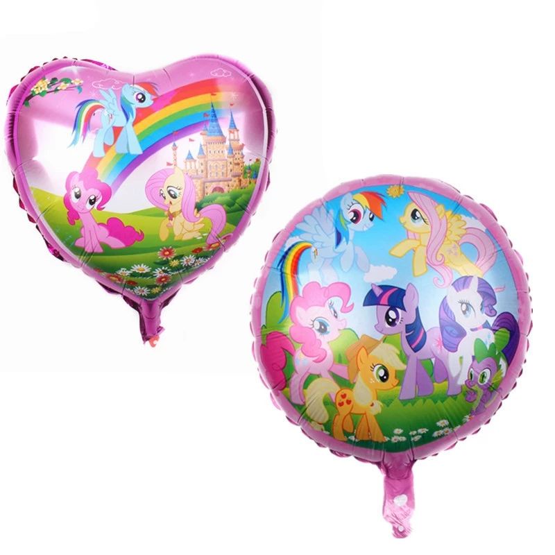 18 polegadas redondo balão de película de alumínio / pony Paulie crianças festa de aniversário decoração
