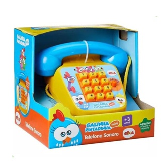 Brinquedo Telefone Sonoro Galinha Pintadinha Música 1087 - Elka em Oferta na Shopee