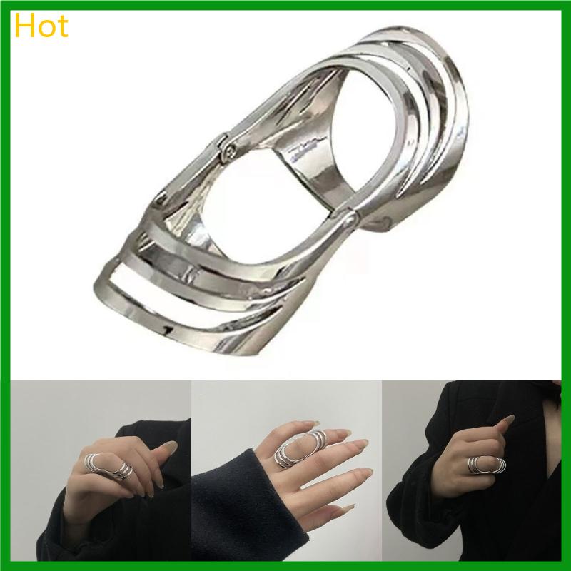 Anéis Punk Quentes Dobrável Anel Dedo Jóias Banda Larga Coquetel em Oferta na Shopee