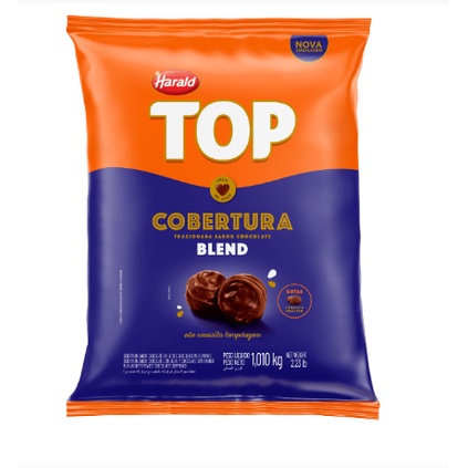 Cobertura de Chocolate Blend Top 1,010kg Gotas - Harald em Oferta na Shopee
