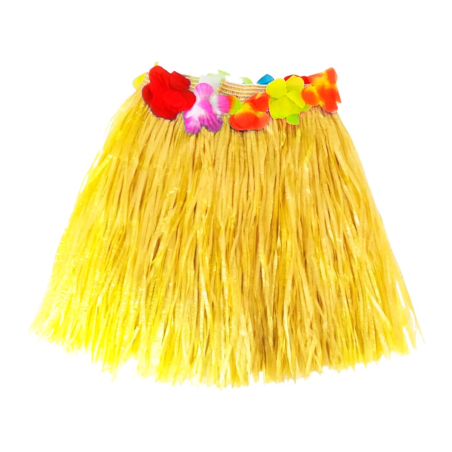 Saia Havaiana - Adereço de Carnaval - Amarelo - 40cm - ref:NYR 6955A - 01 unidade - Rizzo