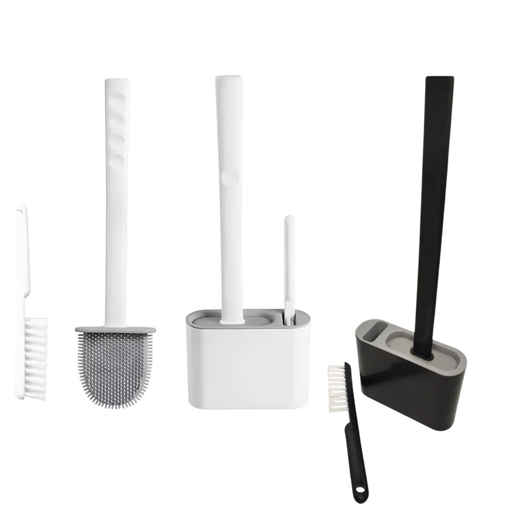 Conjunto de Escovas Sanitaria Limpeza Banheiro Vaso Suporte