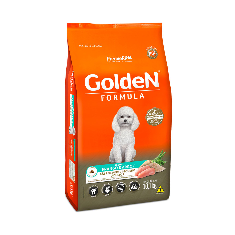GOLDEN FORMULA CAES ADULTO FRANGO MINI BITS 10,1KG RAÇAS PEQUENAS