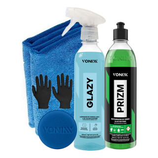 Kit Glazy 500ml Prizm Aplicador Pano Redutor De Risco Vonixx em Oferta na Shopee
