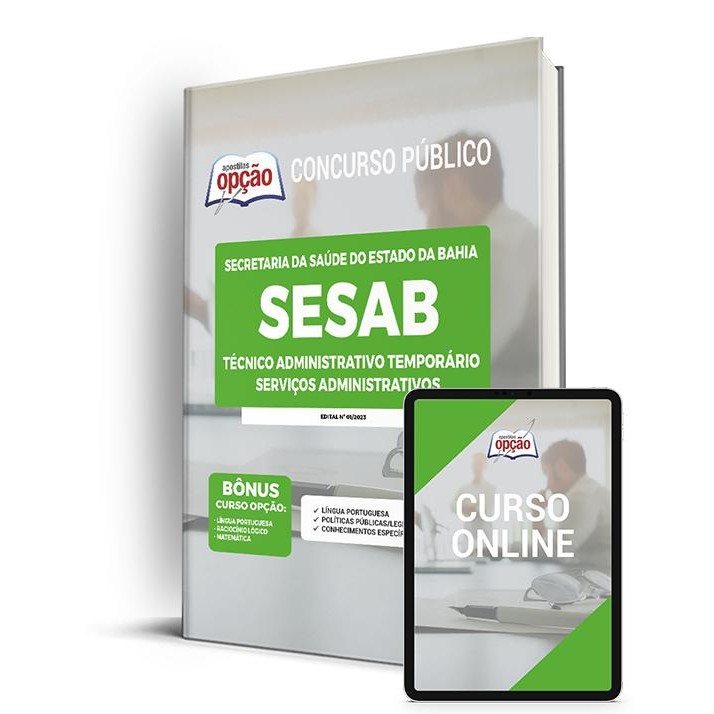 Apostila SESAB-BA - Técnico Administrativo Temporário - Serviços Administrativos