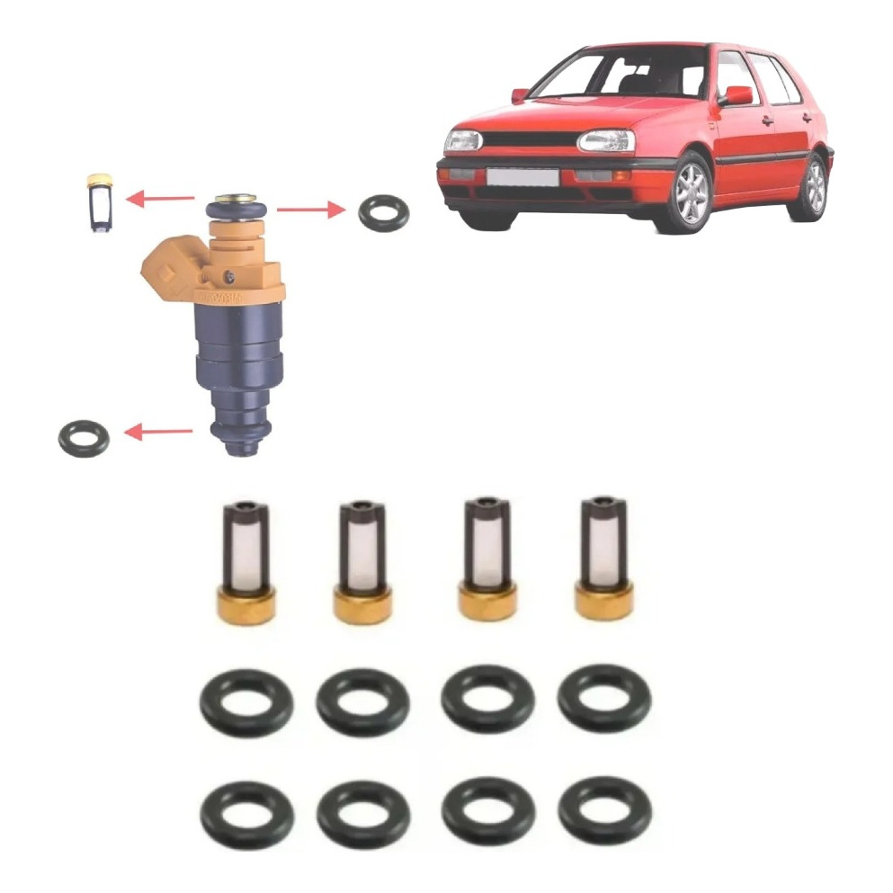 Kit Reparo Bico Injetor Vw Golf Mk3 1.8 / 2.0 Gl Glx Gti 1994 1995 1996 1997 1998