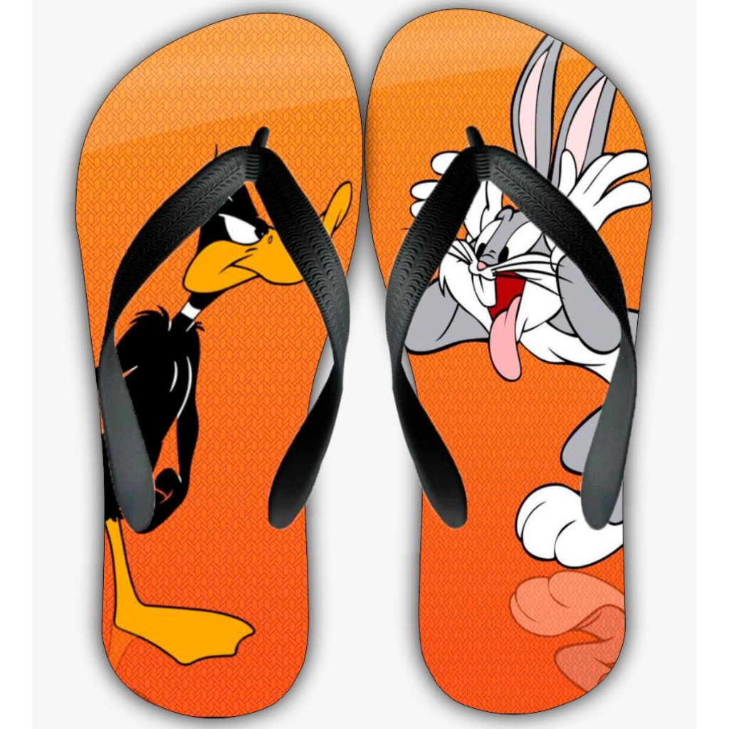 Chinelo do Patolino e Pernalonga Tiras Reforçadas N°23 ao 46 Distribuidora em Oferta na Shopee