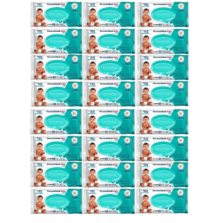 Kit 24 Toalha Umed. Personalidade Baby Plus 50Un – Eurofral