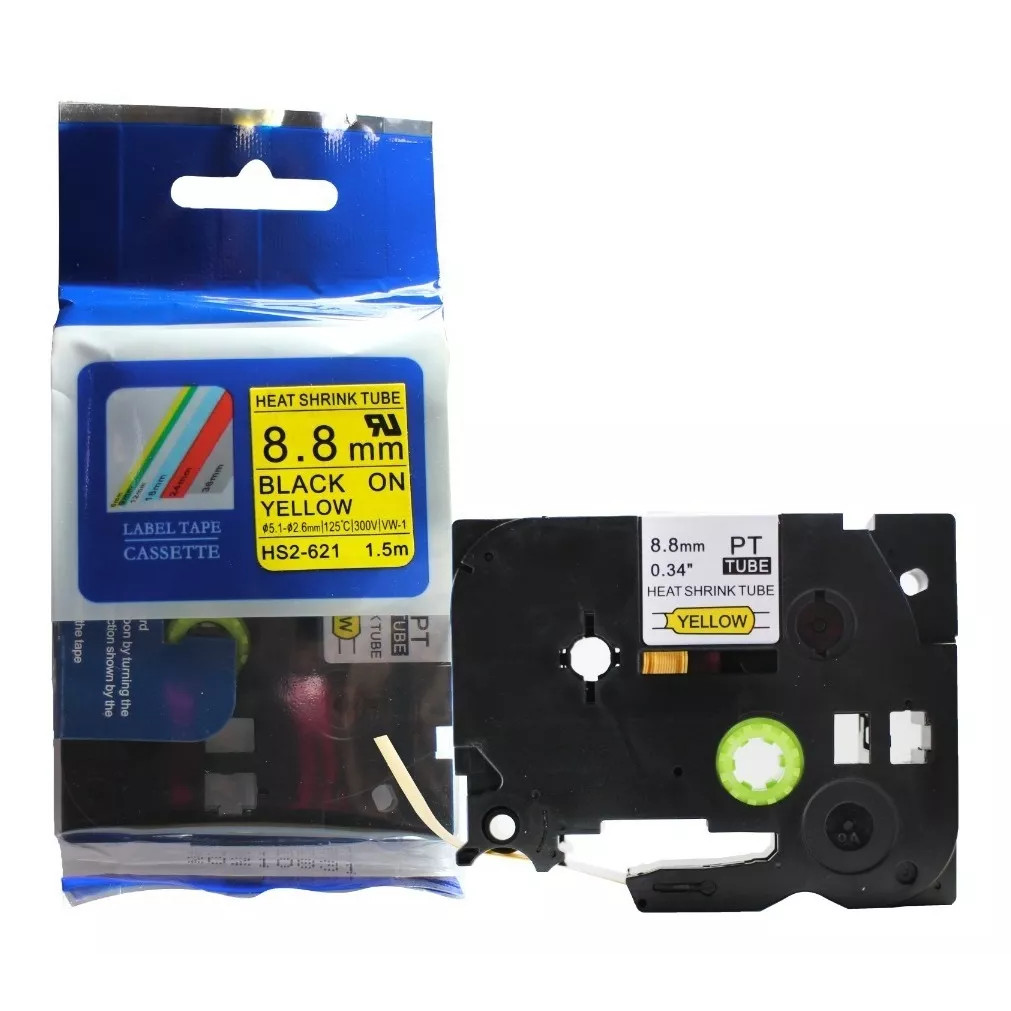 Fita Tubo Termo-retrátil Compativel Hse Hs-621 Amarela 9mm