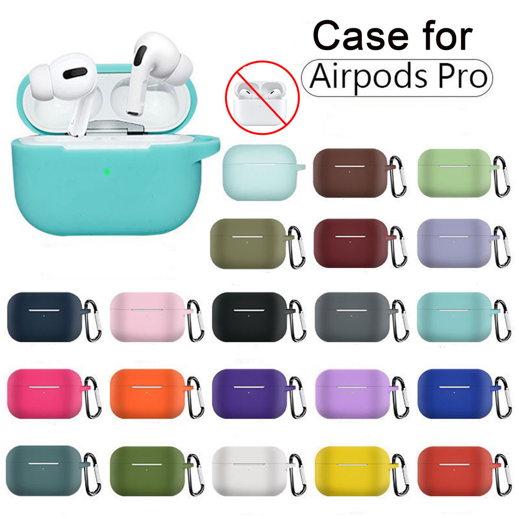Capa Case Silicone Com gancho Protetora  para fone apple AirPods pro 2 3 1 NAO INCLUI FONE em Oferta na Shopee