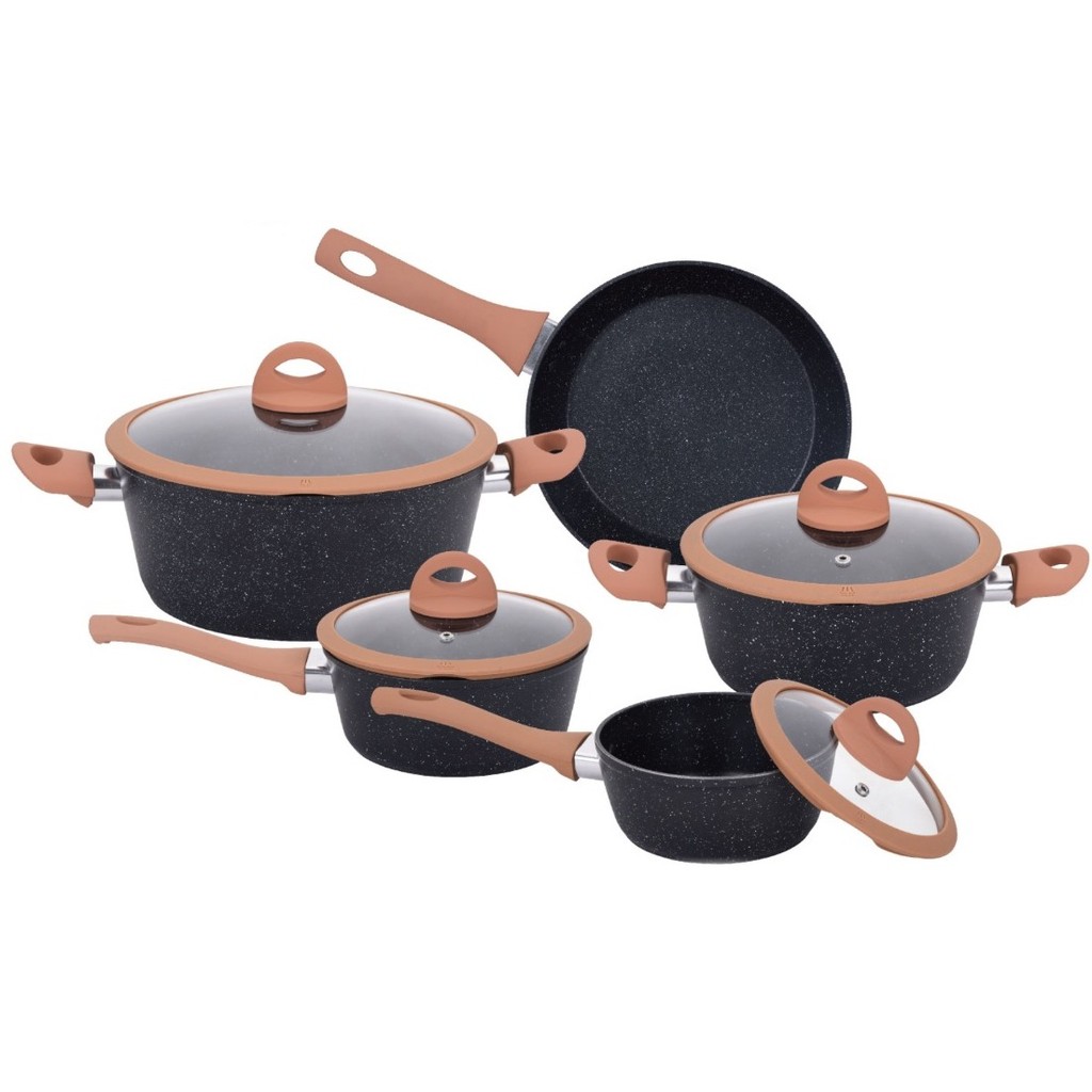 JOGO COM 5 PANELAS COM FUNDO DE INDUCAO VIENA BLACK - CASAMBIENTE