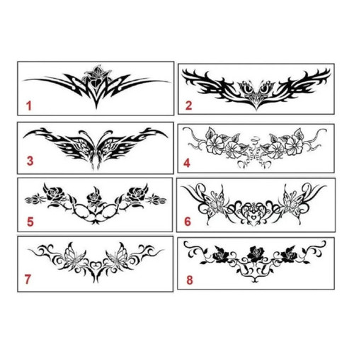 2 Tatuagem Fake Falsa Adesiva Temporária Prova D'água Tribal em Oferta na Shopee