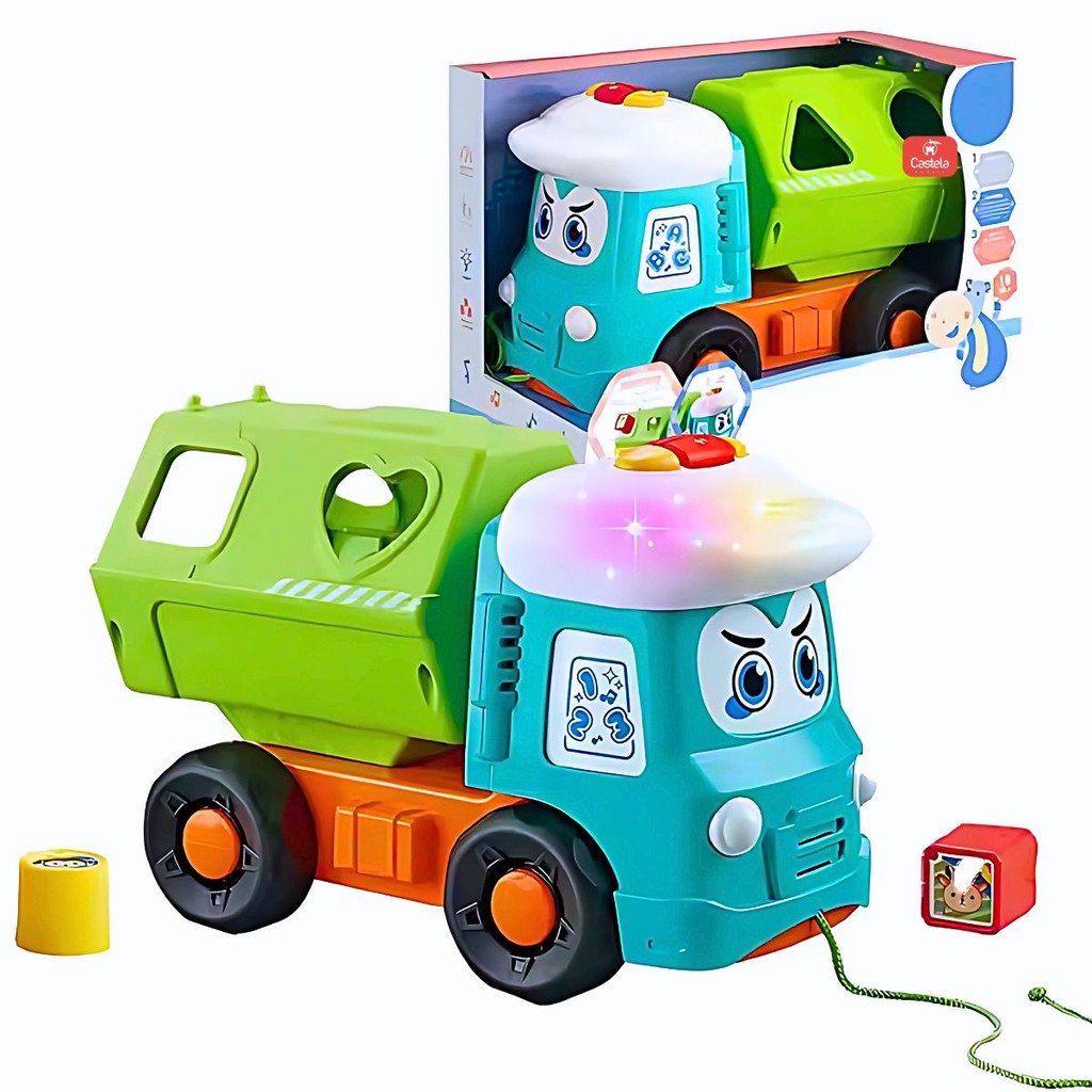 Caminhão Interativo Infantil Formas Com Sons e Luzes Castela em Oferta na Shopee