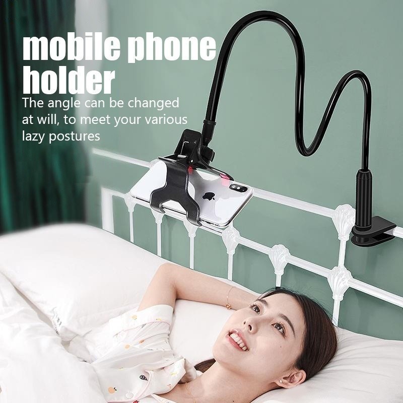 Suporte Para Celular De Mesa Cama Universal Articulável Giratório 360 Suporte De Preguiça Com Garra em Oferta na Shopee