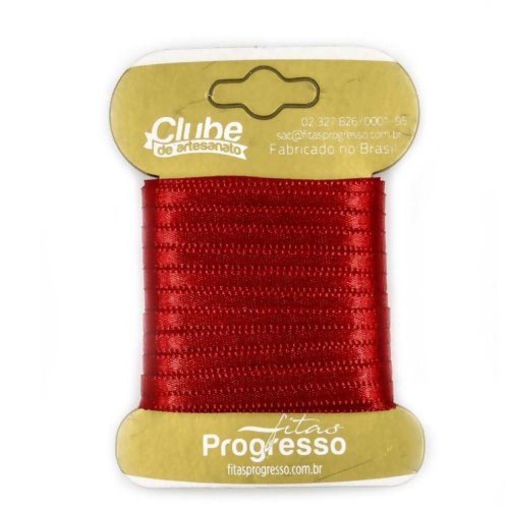 Fita em Cetim 10 m x 4 mm - 1 unidade Fitas Progresso Rizzo Confeitaria