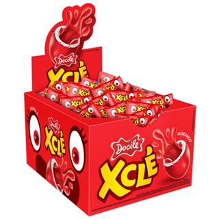 Caixa Chiclete Recheado Morango Docile 40unX5g
