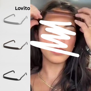 Lovito Casual Simples Tiara de Cabelo Básica para Mulheres L63AD060 (Marrom/Cinza/Preto)
