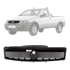 Grade Dianteira Fiat Strada 2003 2004 2005 2007 2009 Preto