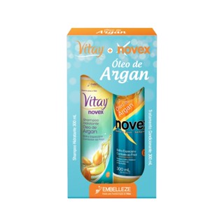 Kit Shampoo Tratamento Cond Óleo Argan Vitay Novex 300mL