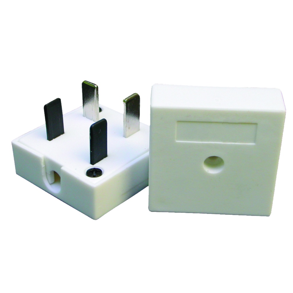 Adaptador Pino Padrão Telefone Branco Macho Radial