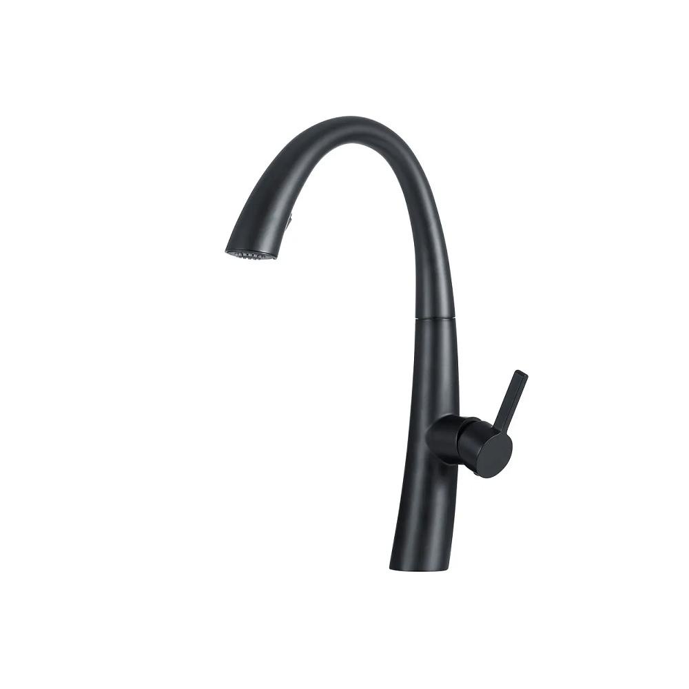 Torneira para cozinha gourmet monocomando extensível Juruá Pingoo - Preto - Home & Living