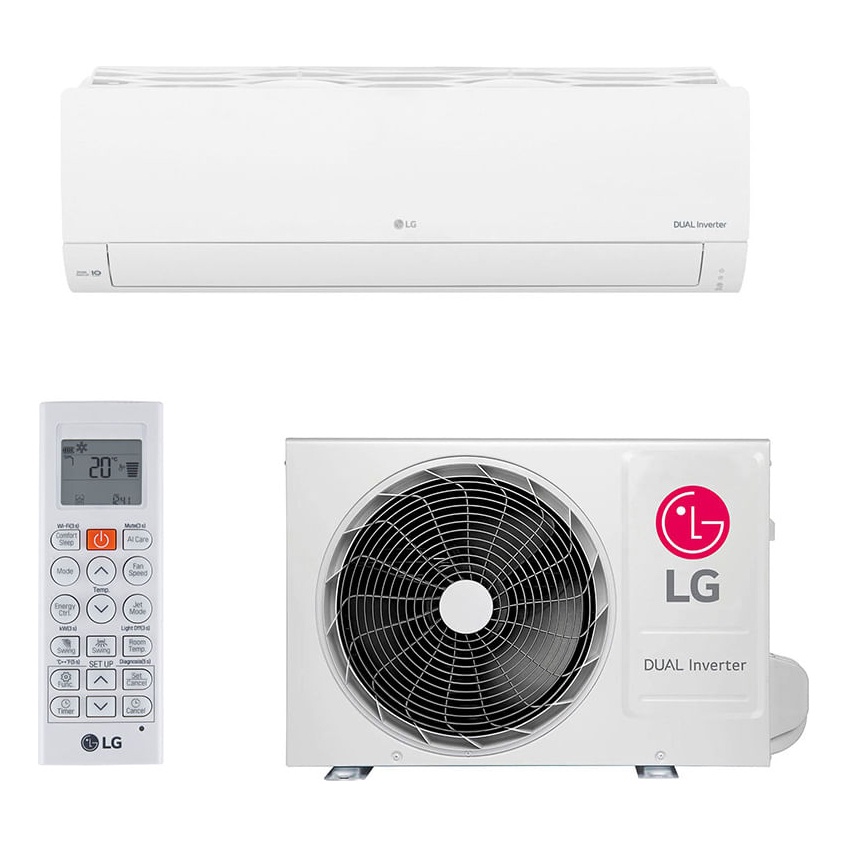 Ar Cond Split Hi Wall LG Dual Inverter Compact 9k F 220v R32 Cor Branco