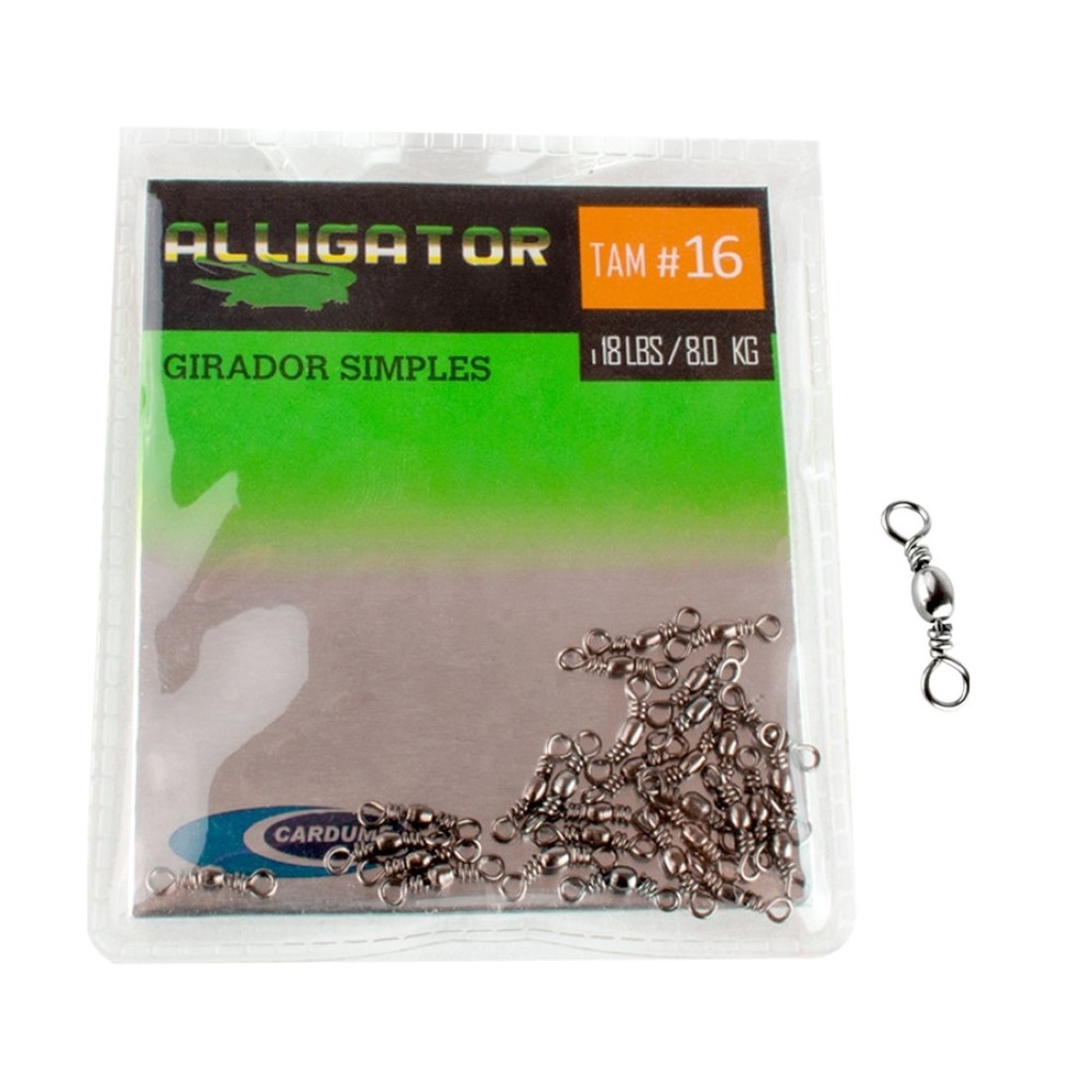 Girador Simples Para Pesca Tamanho 16 30un. - Alligator em Oferta na Shopee