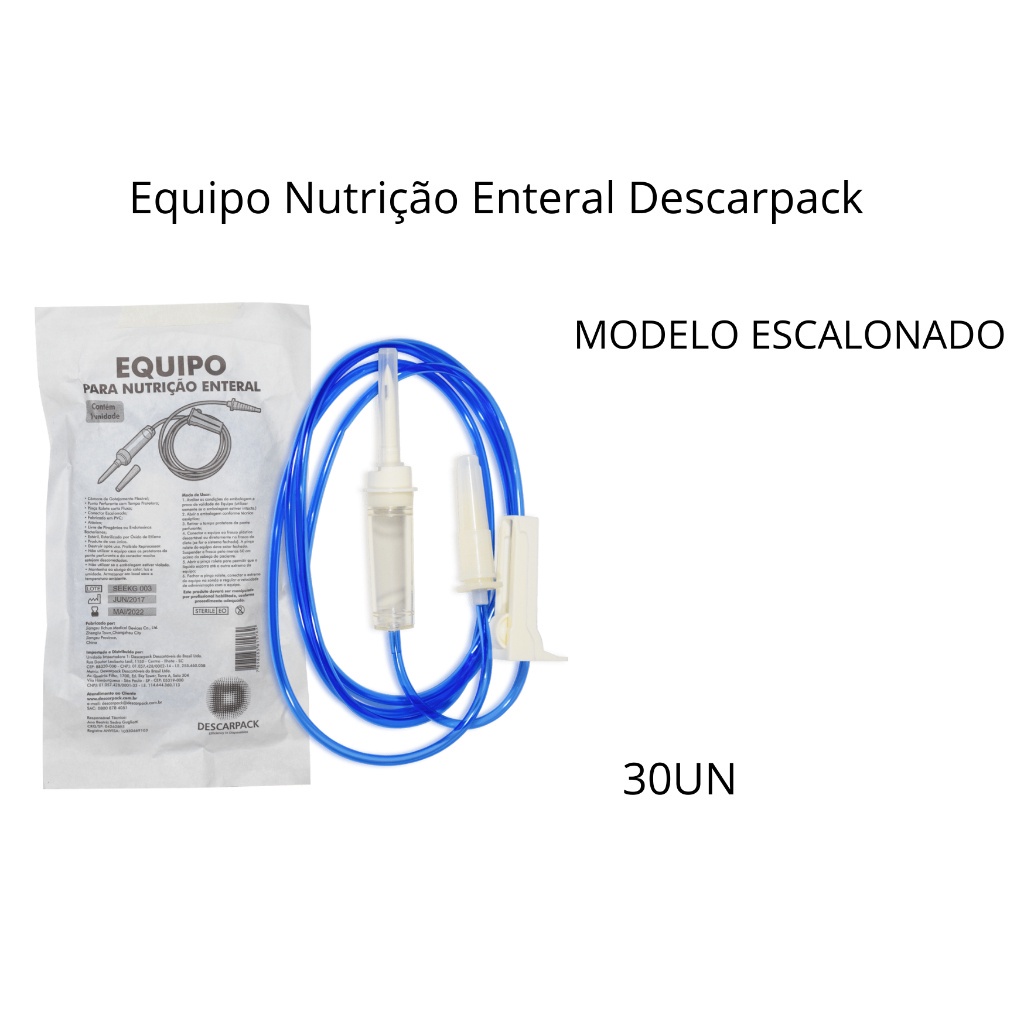 Equipo Dieta Nutrição Enteral Descarpack 1,5m ( 30unidades)