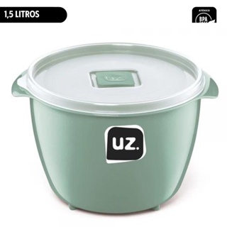Pote Multiuso 1,5 litros Verde Menta Redondo Premium UZ em Oferta na Shopee