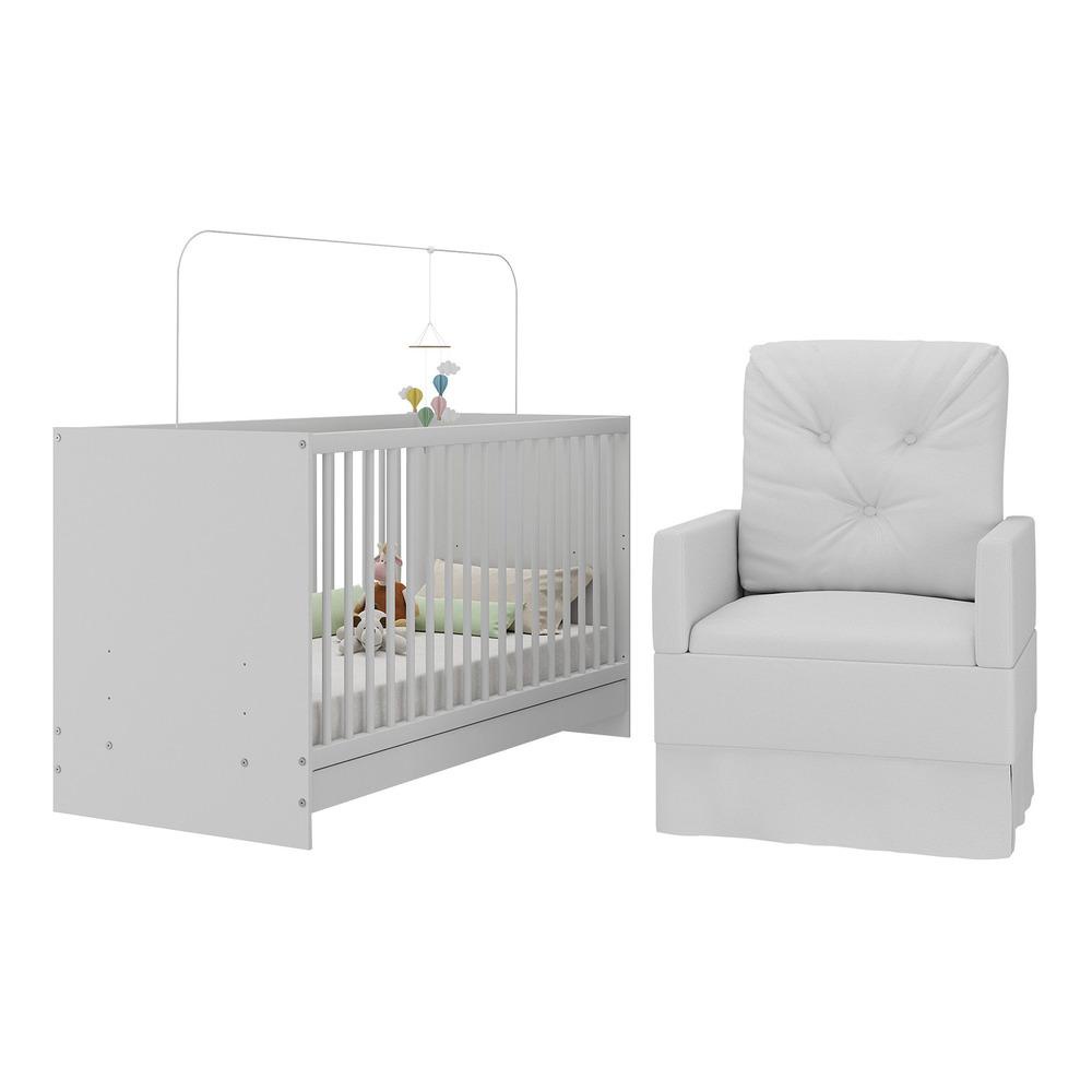 Berço 3 em 1 com Poltrona Amamentação Multimóveis MP4141 em Oferta na Shopee