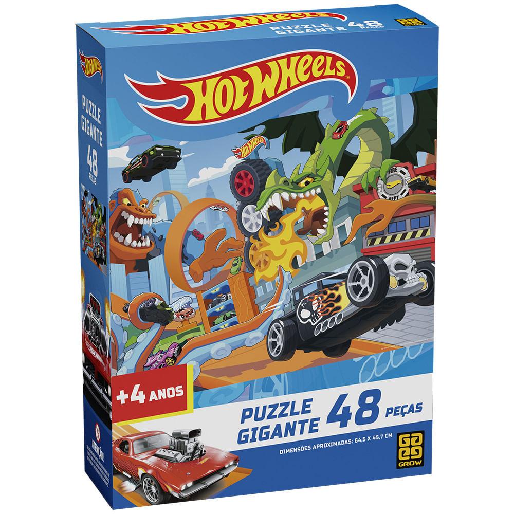 Puzzle Gigante 48 peças Hot Wheels em Oferta na Shopee