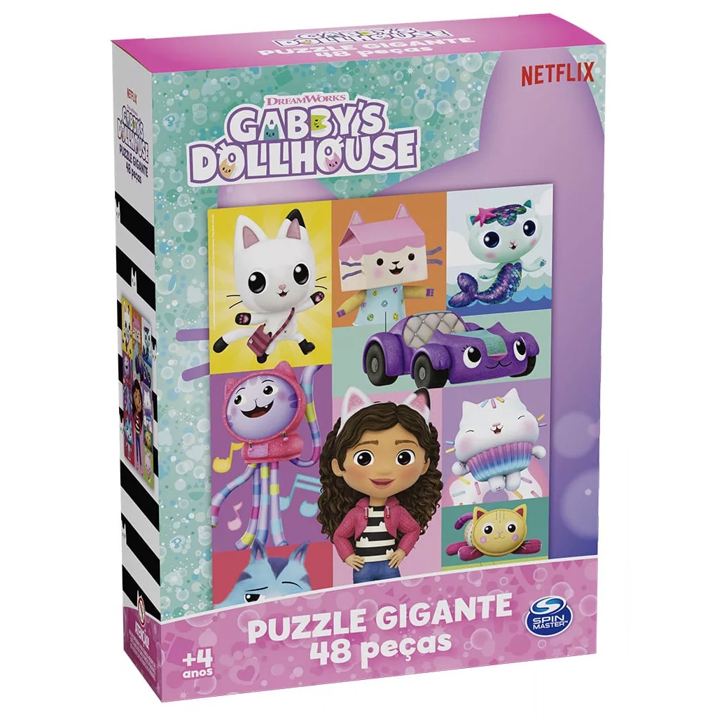 Quebra Cabeça Puzzle Gigante Gabbys Dollhouse C/ 48 Peças 4373 Grow - Mom & Baby